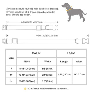  Personalized PU Leather Dog Collar and Leash cashymart