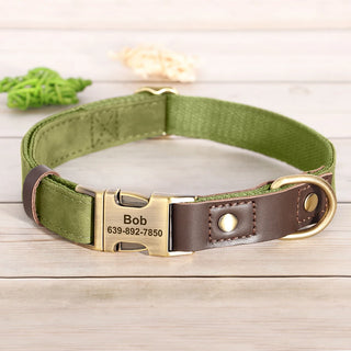  Personalized PU Leather Dog Collar and Leash cashymart