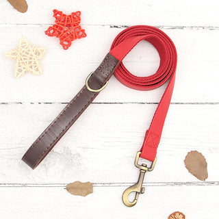  Personalized PU Leather Dog Collar and Leash cashymart