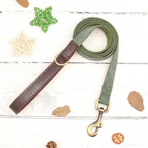  Personalized PU Leather Dog Collar and Leash cashymart