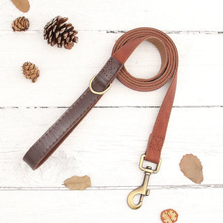  Personalized PU Leather Dog Collar and Leash cashymart