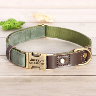  Personalized PU Leather Dog Collar and Leash cashymart