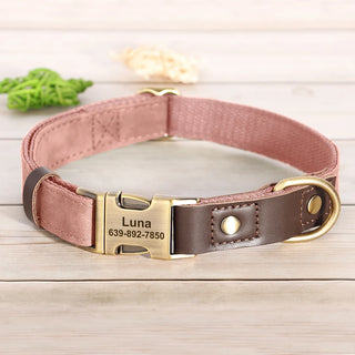  Personalized PU Leather Dog Collar and Leash cashymart