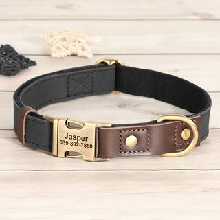  Personalized PU Leather Dog Collar and Leash cashymart