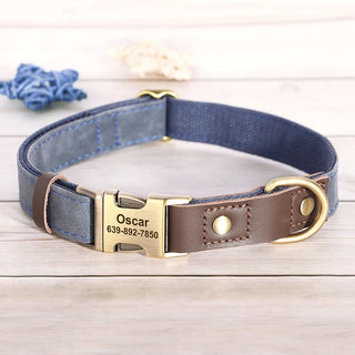  Personalized PU Leather Dog Collar and Leash cashymart