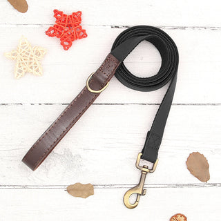  Personalized PU Leather Dog Collar and Leash cashymart