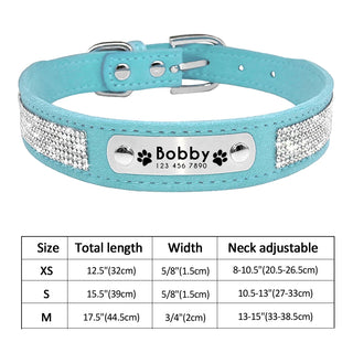  Personalized PU Leather Dog Collar with ID Tag cashymart
