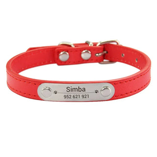  Personalized Pink Dog Collar with ID Carving cashymart