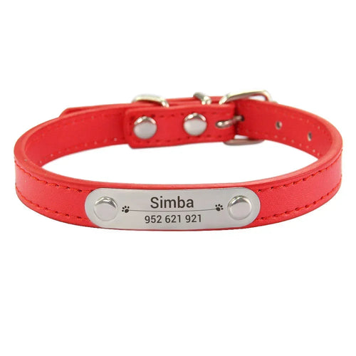  Personalized Pink Dog Collar with ID Carving cashymart