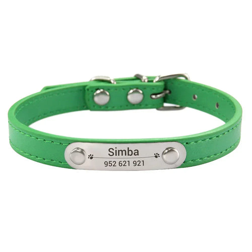  Personalized Pink Dog Collar with ID Carving cashymart