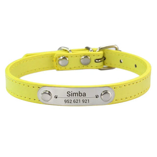  Personalized Pink Dog Collar with ID Carving cashymart