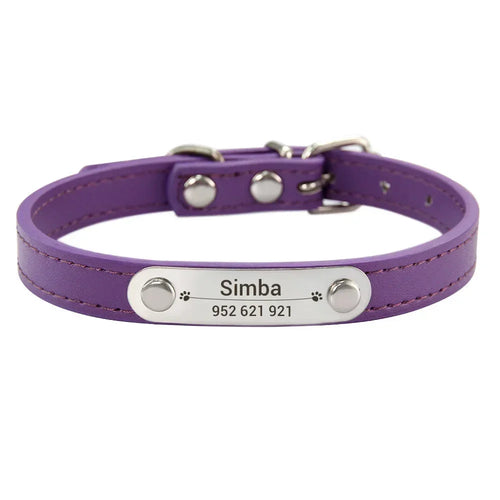  Personalized Pink Dog Collar with ID Carving cashymart