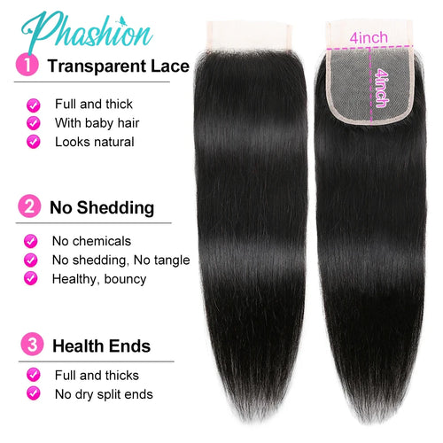  Phashion 13X4 Lace Frontal Straight Hair Closure cashymart