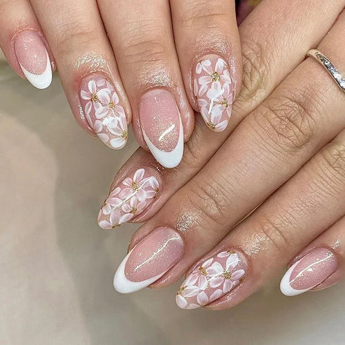  Pink Almond False Nails cashymart