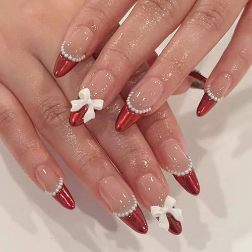 Pink Almond False Nails cashymart