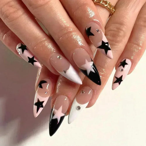  Pink Almond False Nails cashymart