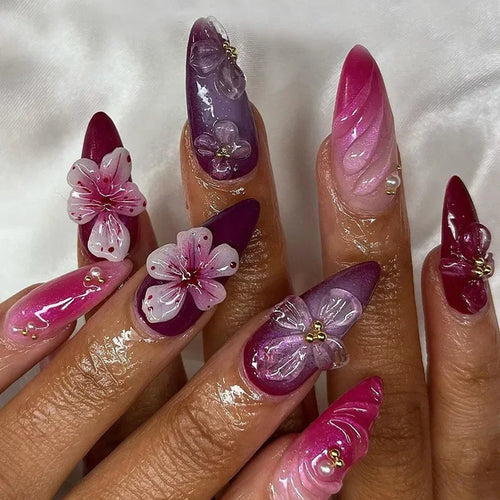  Pink Almond False Nails cashymart