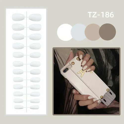  Pink Almond False Nails cashymart