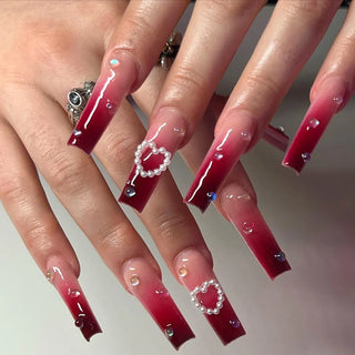  Pink Bow Press on Nails cashymart
