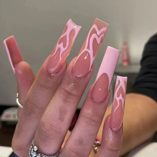  Pink Bow Press on Nails cashymart