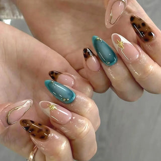  Pink French Style 3D Bowknot Press-On Nails cashymart