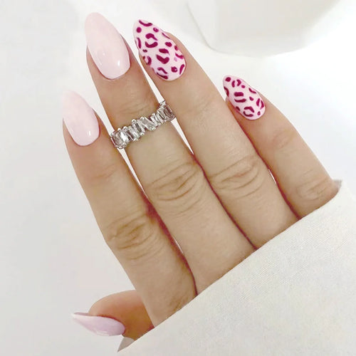  Pink French Style 3D Bowknot Press-On Nails cashymart