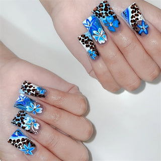  Pink French Style 3D Bowknot Press-On Nails cashymart