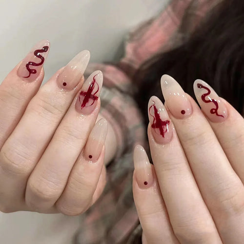  Pink Love Fake Nails cashymart