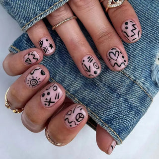  Pink Love Fake Nails cashymart