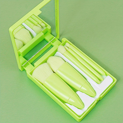  Pink Travel Makeup Brush Set cashymart