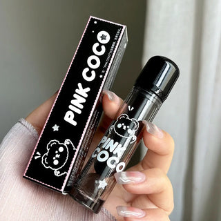  Pinkcoco Bear Doodle Mirror Lip Glaze Shiny Lip Gloss cashymart