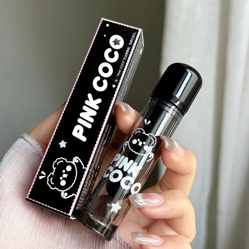  Pinkcoco Bear Doodle Mirror Lip Glaze Shiny Lip Gloss cashymart