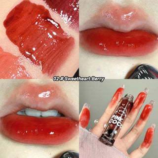  Pinkcoco Bear Doodle Mirror Lip Glaze Shiny Lip Gloss cashymart