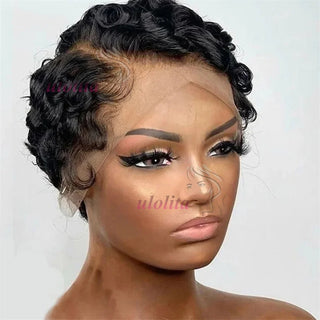  Pixie Cut Finger Wave Bob Wig for Black Women cashymart