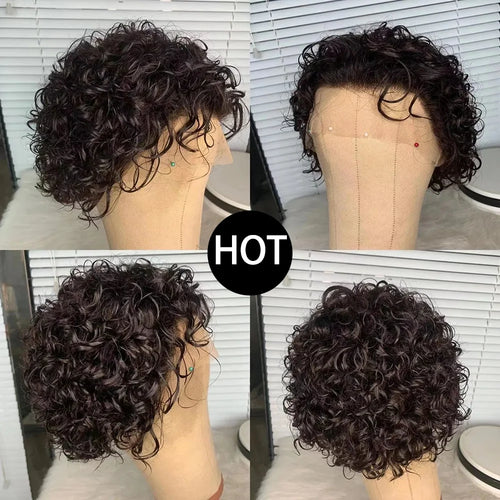  Pixie Cut Human Hair Lace Front Wig for Women cashymart