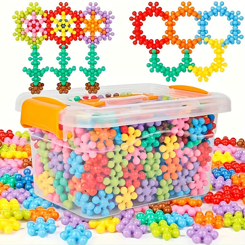  Plum Blossom 3D Snowflake Building Blocks cashymart
