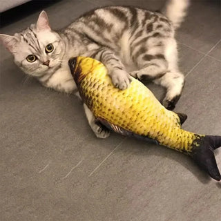  Plush Fish-Shaped Scratching Post Toy cashymart