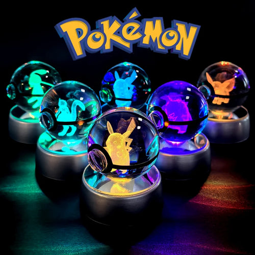 Pokemon Crystal Ball 3D Lamp Night Light cashymart