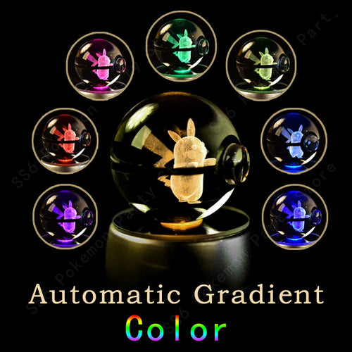  Pokemon Crystal Ball 3D Lamp Night Light cashymart