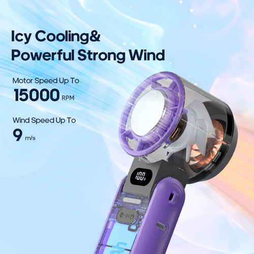  Portable 3600mAh Handheld Fan with Turbo cashymart