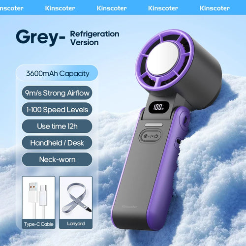  Portable 3600mAh Handheld Fan with Turbo cashymart
