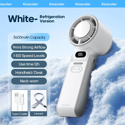  Portable 3600mAh Handheld Fan with Turbo cashymart