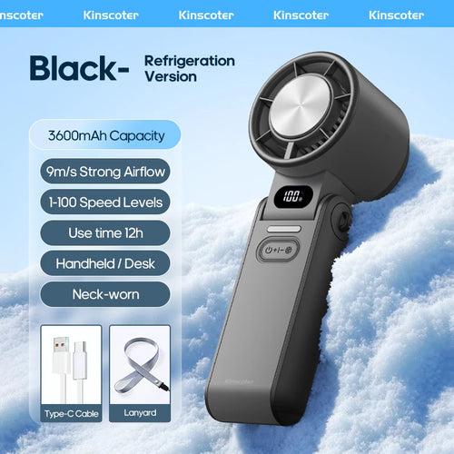  Portable 3600mAh Handheld Fan with Turbo cashymart