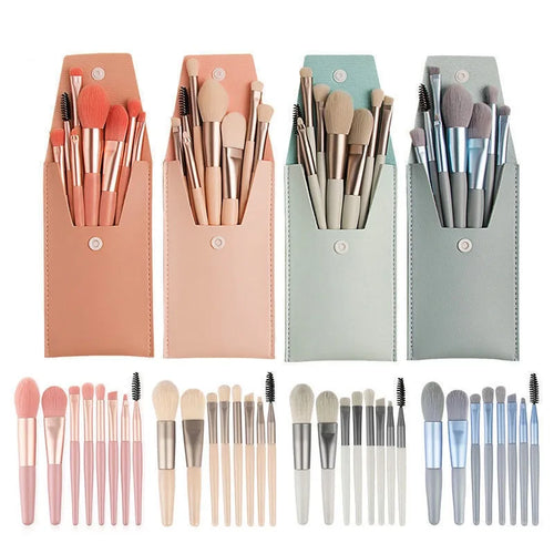  Portable 8Pcs Makeup Brush Set for Flawless Application cashymart