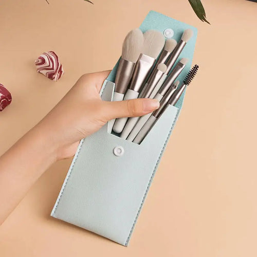  Portable 8Pcs Makeup Brush Set for Flawless Application cashymart