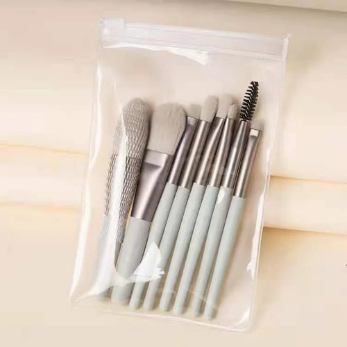  Portable 8Pcs Makeup Brush Set for Flawless Application cashymart