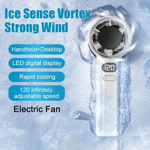 Portable Bladeless Hand Fan USB Rechargeable cashymart