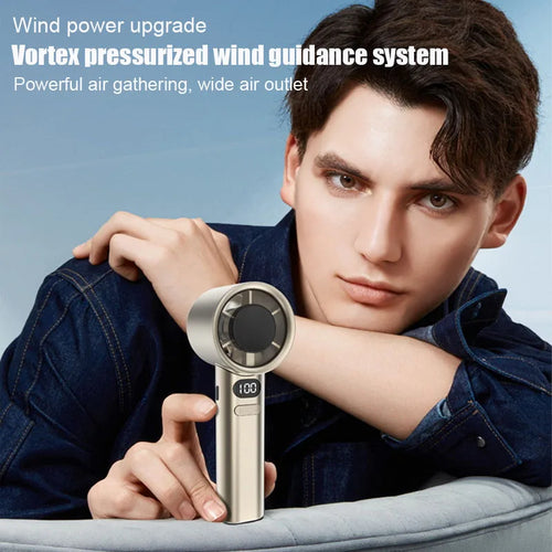  Portable Bladeless Hand Fan USB Rechargeable cashymart