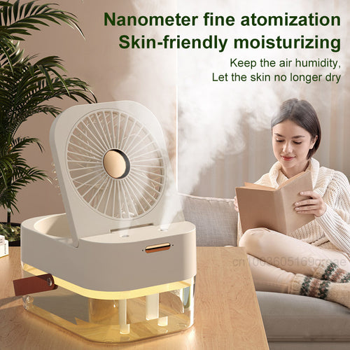  Portable Cooling and Humidifying Fan with Night Light cashymart