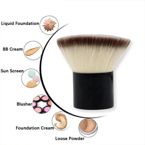  Portable Flat Top Foundation Makeup Brush cashymart
